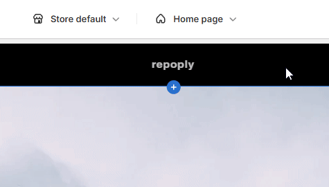 GIF: Choosing the default product template using the customizer